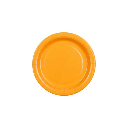 Picture of PAPER PLATES ORANGE 18CM - 6 PACK